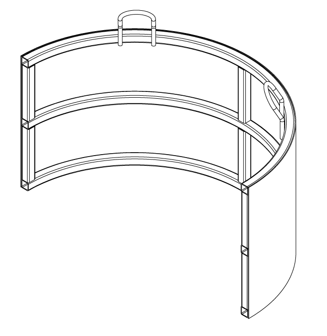 One of the original concept drawings for the EasyDig circular trench cage